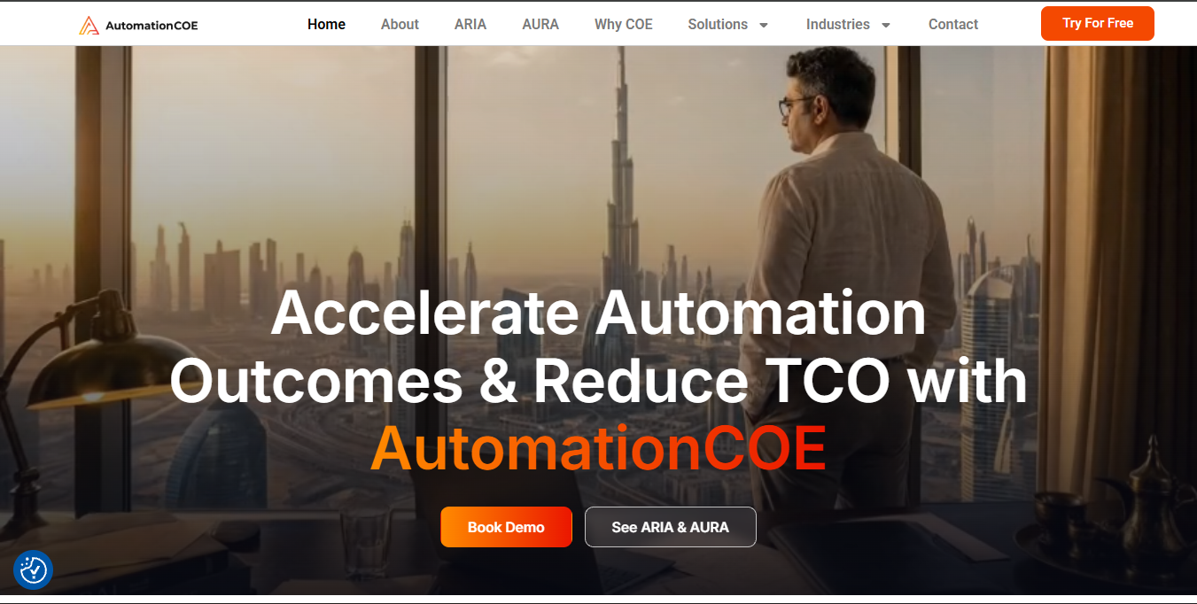 AutomationCOE website homepage